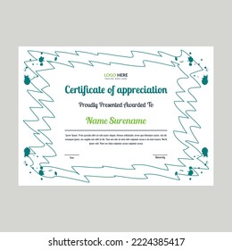Certificate template frame diploma background design