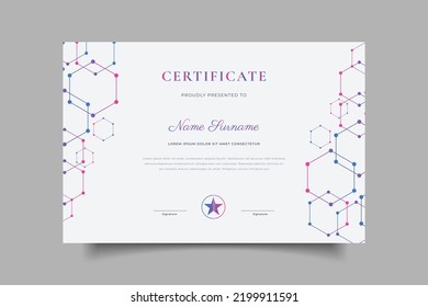 certificate template geometric design,vector illustration eps 10