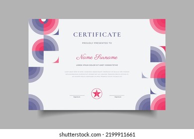 certificate template geometric design,vector illustration eps 10