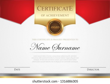 Certificate Template Gold Element Stock Vector (Royalty Free ...