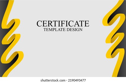 plantilla de certificado con cinta de oro