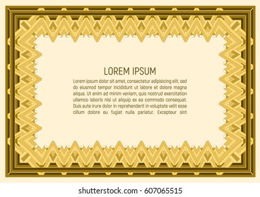 Certificate template. With guilloche pattern and background. Money style design. Vector illustration