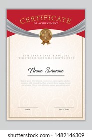 Certificate template luxury design with text element,diploma,vector illustration.
