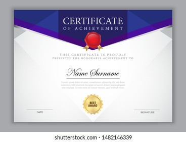 Certificate template luxury design with text element,diploma,vector illustration.