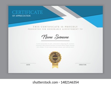 Certificate template luxury design with text element,diploma,vector illustration.