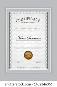 Certificate template luxury design with text element,diploma,vector illustration.