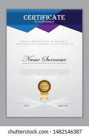 Certificate template luxury design with text element,diploma,vector illustration.
