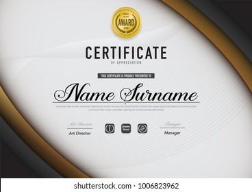 Certificate template luxury and diploma style,vector illustration.