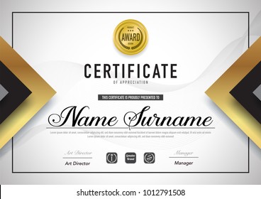 Certificate template luxury and diploma style,vector illustration.