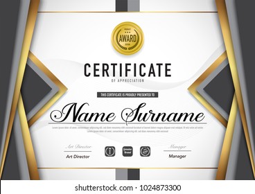 Certificate template luxury and diploma style,vector illustration.