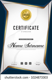 Certificate template luxury and diploma style,vector illustration.