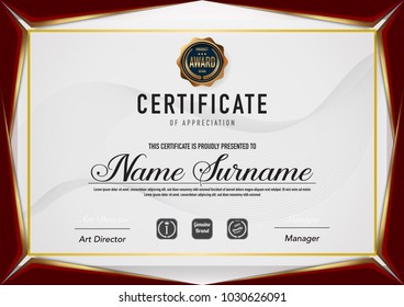 Certificate template luxury and diploma style,vector illustration.