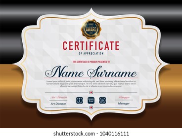 Certificate template luxury and diploma style,vector illustration.