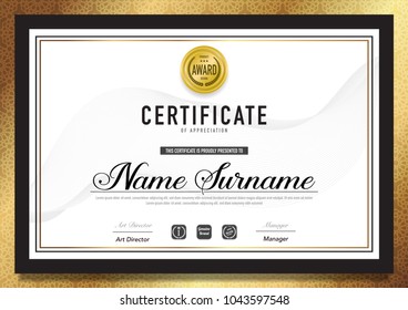 Certificate template luxury and diploma style,vector illustration.