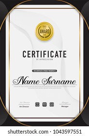 Certificate template luxury and diploma style,vector illustration.