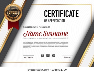 Certificate template luxury and diploma style,vector illustration.