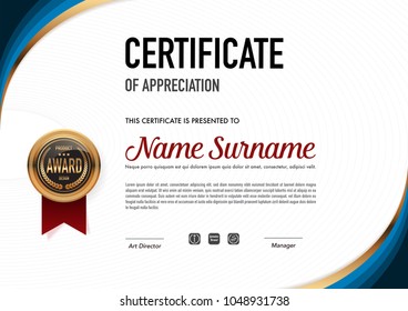 Certificate template luxury and diploma style,vector illustration.