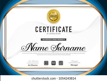Certificate template luxury and diploma style,vector illustration.