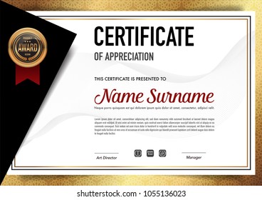 Certificate template luxury and diploma style,vector illustration.