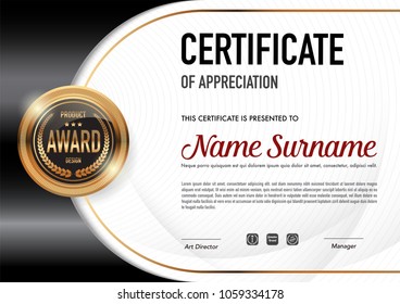 Certificate template luxury and diploma style,vector illustration.