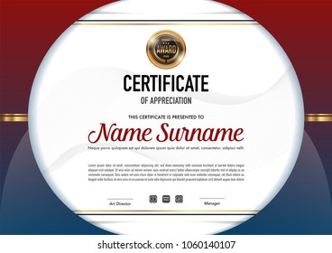 Certificate template luxury and diploma style,vector illustration.