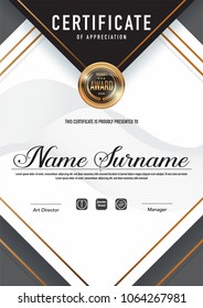 Certificate template luxury and diploma style,vector illustration.