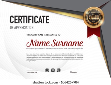 Certificate template luxury and diploma style,vector illustration.