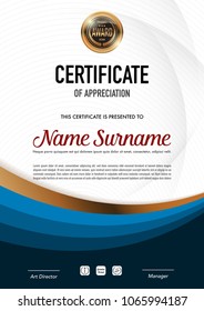 Certificate template luxury and diploma style,vector illustration.