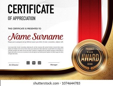 Certificate template luxury and diploma style,vector illustration.