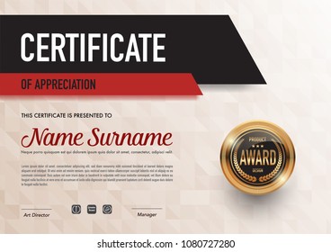 Certificate template luxury and diploma style,vector illustration.
