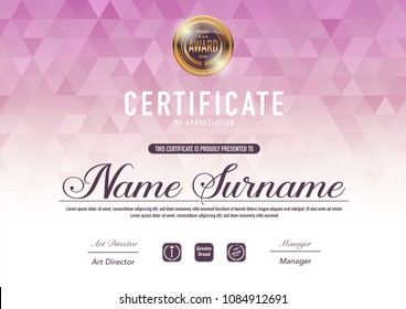Certificate template luxury and diploma style,vector illustration.