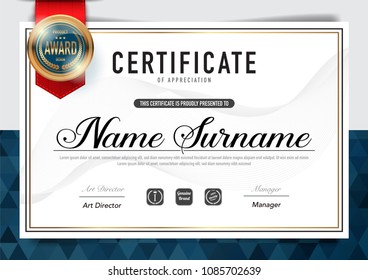 Certificate template luxury and diploma style,vector illustration.