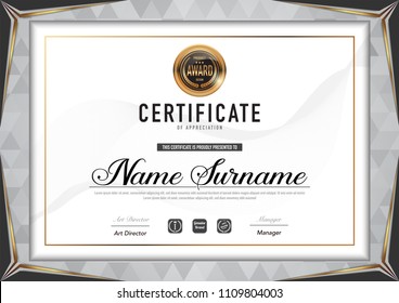 Certificate template luxury and diploma style,vector illustration.