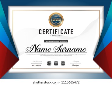 Certificate template luxury and diploma style,vector illustration.