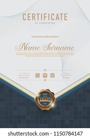 Certificate template luxury and diploma style,vector illustration.