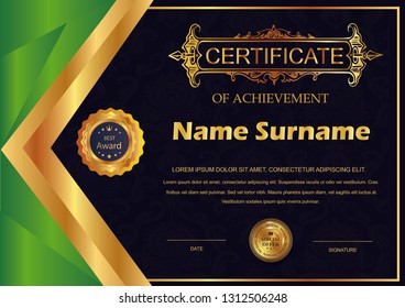 Certificate template luxury and diploma style,vector illustration eps10. - Vector 