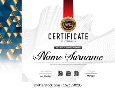Certificate template luxury and diploma style,vector illustration.