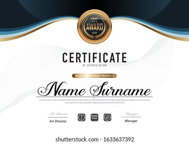 Certificate template luxury and diploma style,vector illustration.