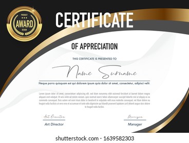 Certificate template luxury and diploma style,vector illustration.