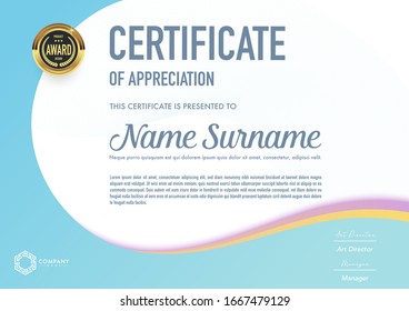 Certificate template luxury and diploma style,vector illustration.