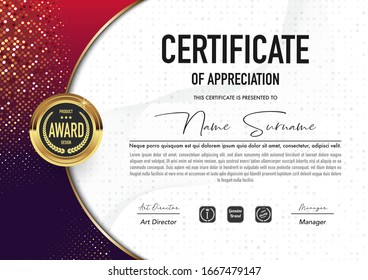 Certificate template luxury and diploma style,vector illustration.