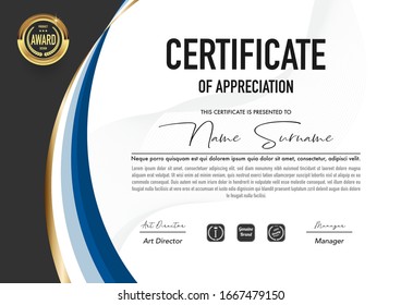 Certificate template luxury and diploma style,vector illustration.