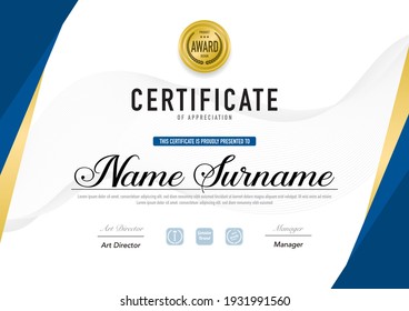 Certificate template luxury and diploma style,vector illustration.