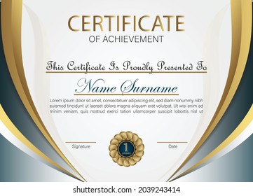 Certificate template luxury and diploma style,vector illustration eps10.