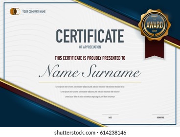 Certificate template luxury and diploma style,vector illustration.