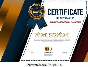 Certificate template luxury and diploma style,vector illustration.