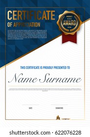 Certificate template luxury and diploma style,vector illustration.
