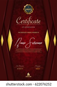 Certificate template luxury and diploma style,vector illustration.