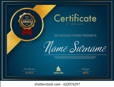 Certificate template luxury and diploma style,vector illustration.