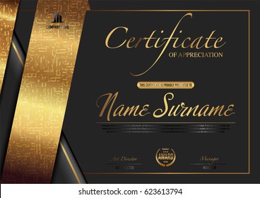 Certificate template luxury and diploma style,vector illustration.